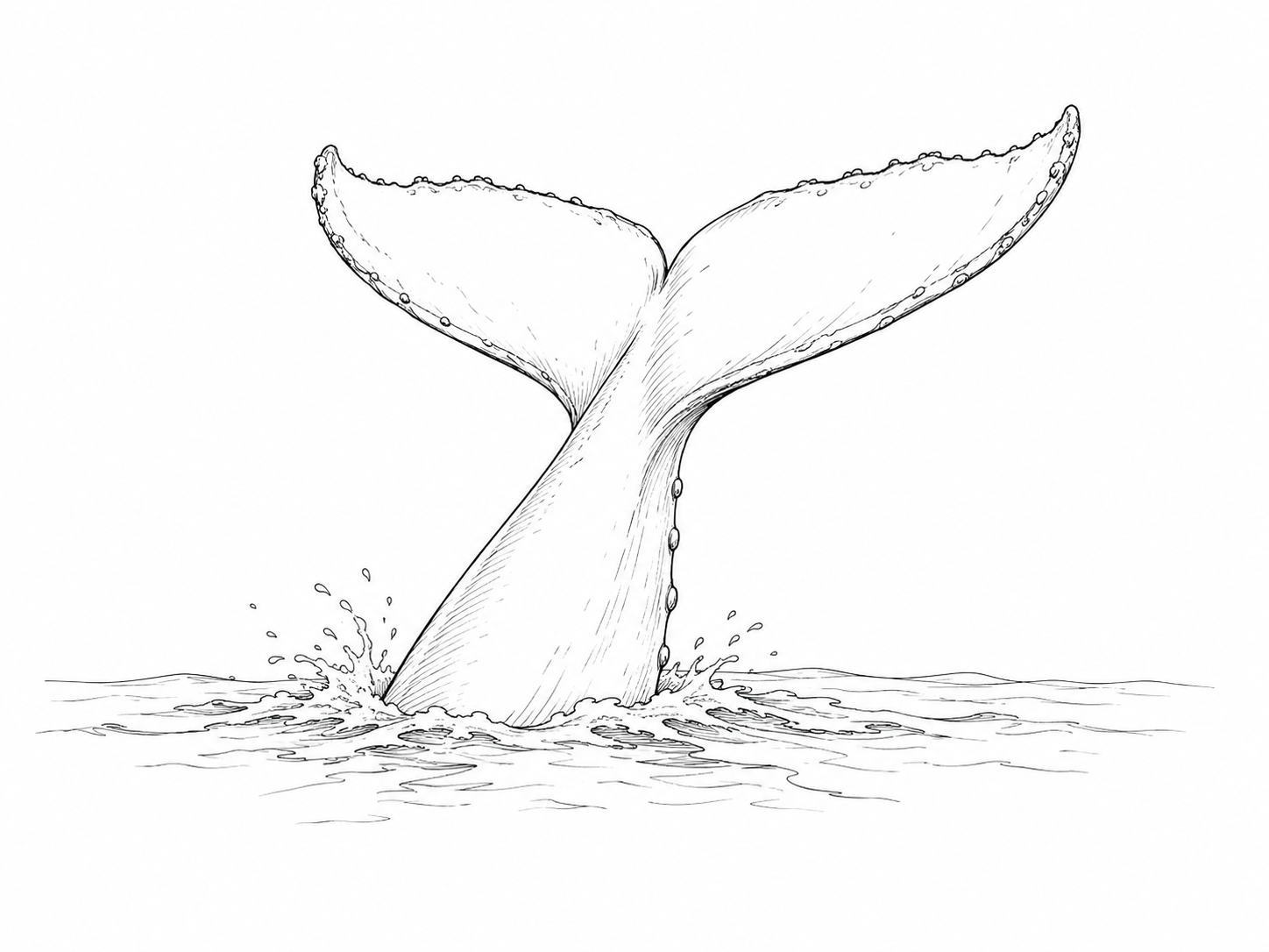 Croquis baleine à bosse